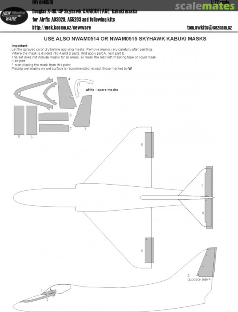 Boxart Douglas A-4B/4P Skyhawk CAMOUFLAGE kabuki masks NWAM0516 New Ware Boxart Douglas A-4B/4P Skyhawk CAMOUFLAGE kabuki masks NWAM0516 New Ware