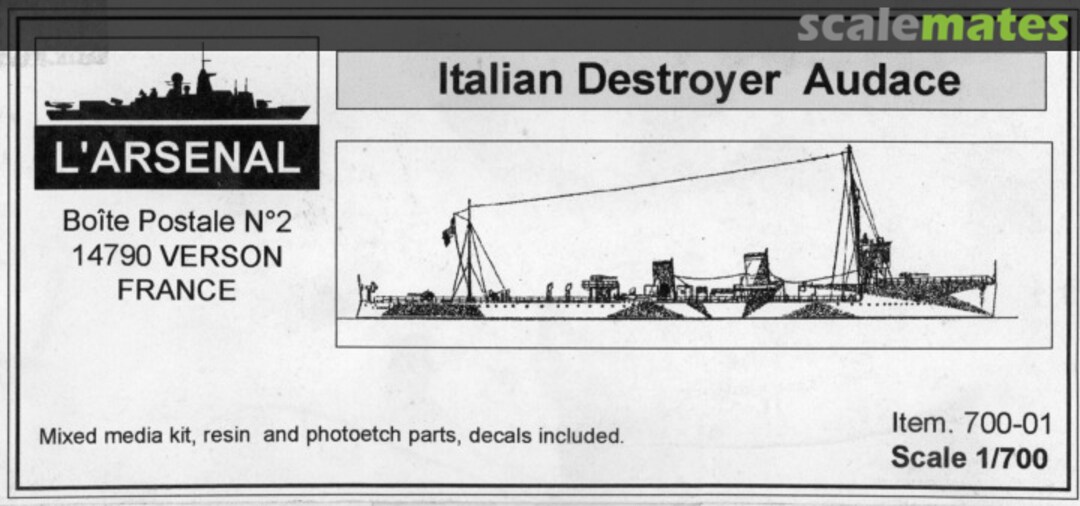 Boxart Audace 700-01 L'Arsenal Boxart Audace 700-01 L'Arsenal