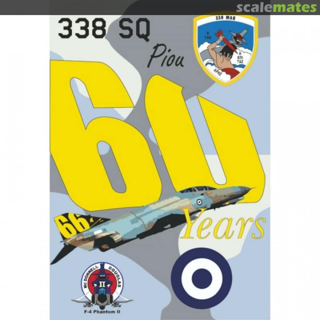 Boxart F-4E AUP 338SQ 60 - 66 YEARS PIOU - Decals 48-203 PROcal Decals Boxart F-4E AUP 338SQ 60 - 66 YEARS PIOU - Decals 48-203 PROcal Decals