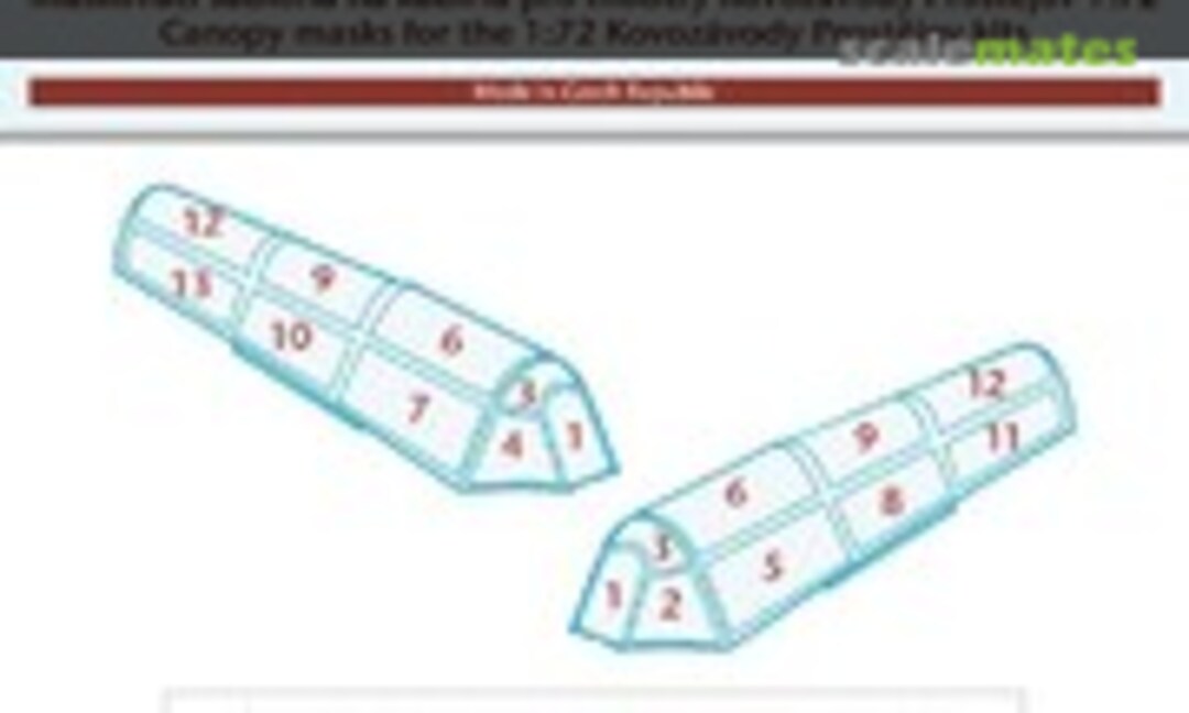 1:72 Canopy Mask: Lavochkin La-5UTI / Ula-5 / CS-95 - KP Kits - (Peewit M72314) M72314