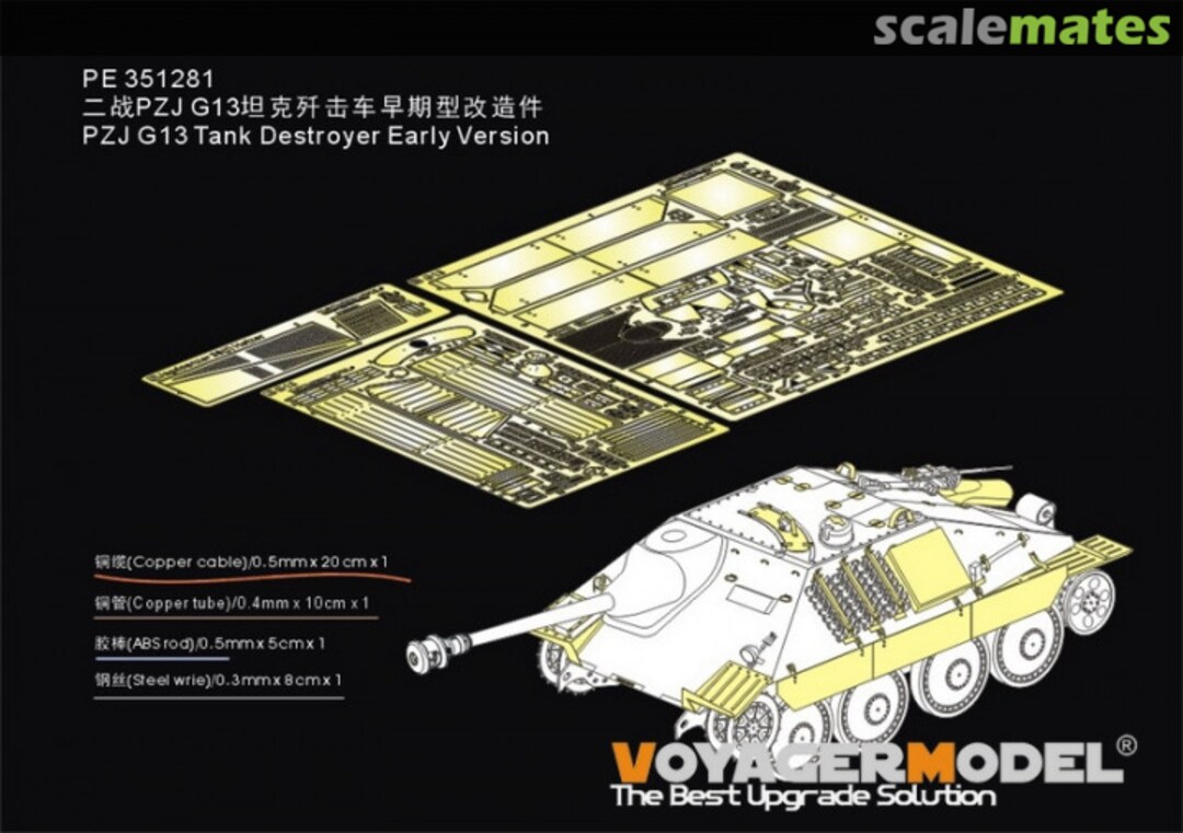 Boxart PZJ G13 Tank destroyer PE351281 Voyager Model Boxart PZJ G13 Tank destroyer PE351281 Voyager Model