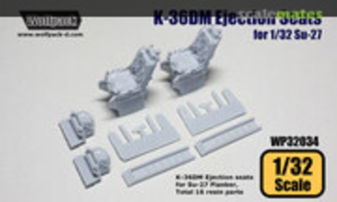 1:32 K-36DM Ejection Seats (2 pcs) (Wolfpack WP32034) WP32034