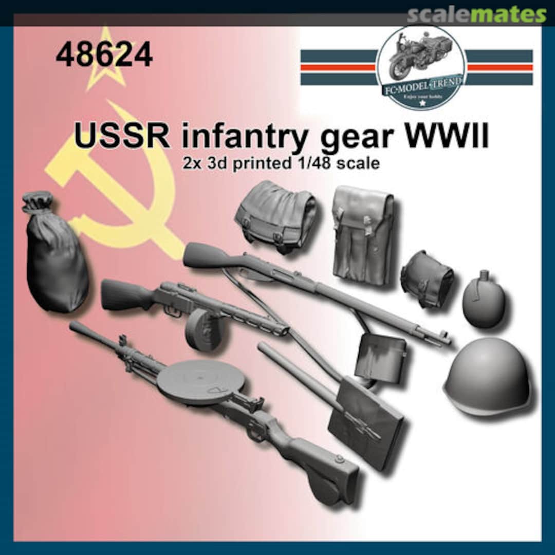 Boxart Soviet WWII Soldier Gear (2 Sets / 3D-Printed) 48624 FC Model Trend