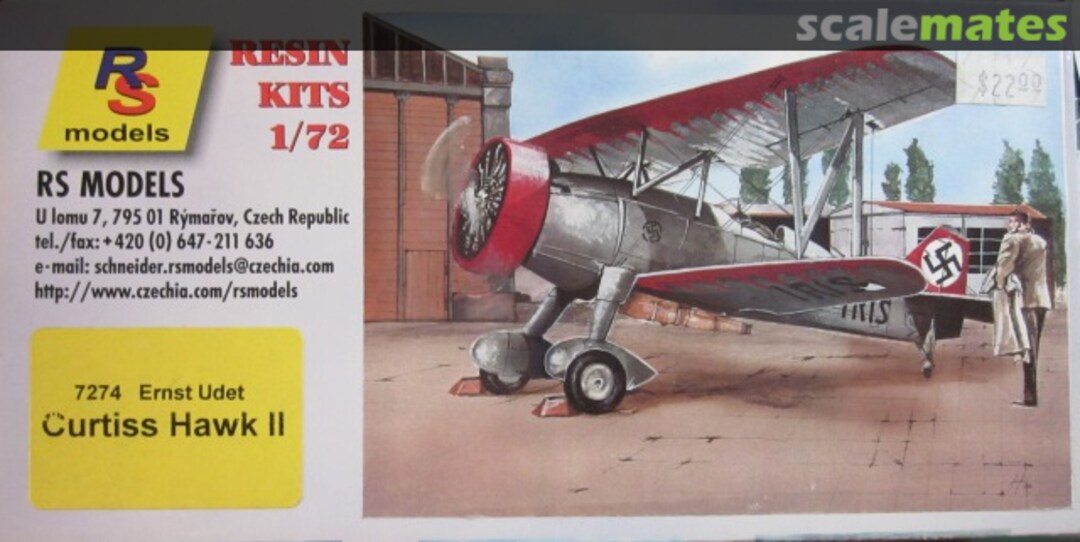 Boxart Ernst Udet Curtiss Hawk II 7274 RS Models Boxart Ernst Udet Curtiss Hawk II 7274 RS Models