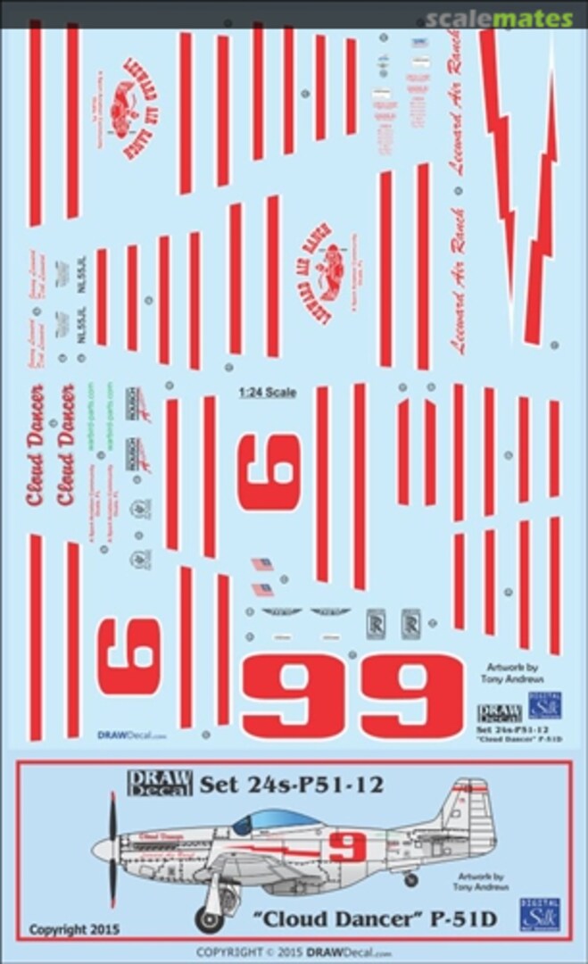 Boxart P-51D "Cloud Dancer" 24-P51-12 Draw Decal Boxart P-51D "Cloud Dancer" 24-P51-12 Draw Decal