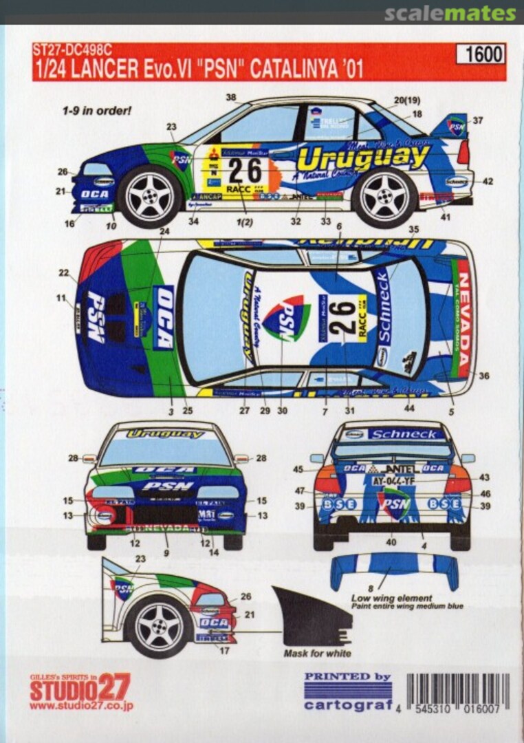 Boxart Mitsubishi Lancer Evo VI ST27-DC498C Studio27 Boxart Mitsubishi Lancer Evo VI ST27-DC498C Studio27