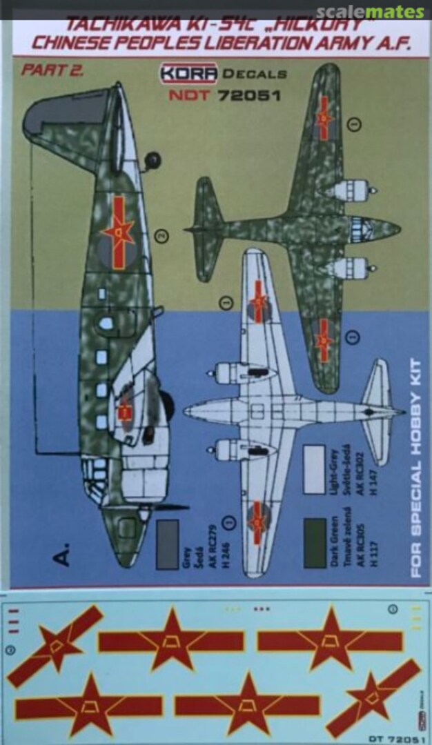 Boxart Tachikawa Ki-54c "Hickory" NDT72051 Kora Models