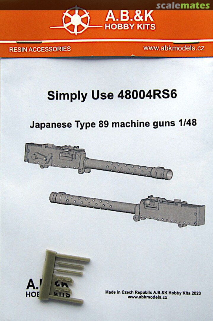 Boxart Japanese Type 89 machine guns 48004RS6 A.B.&K Hobby Kits Boxart Japanese Type 89 machine guns 48004RS6 A.B.&K Hobby Kits