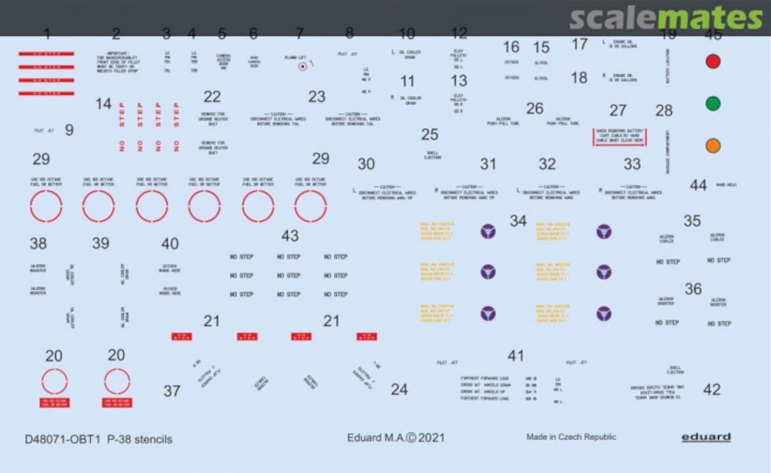 Boxart P-38 stencils D48071 Eduard Boxart P-38 stencils D48071 Eduard