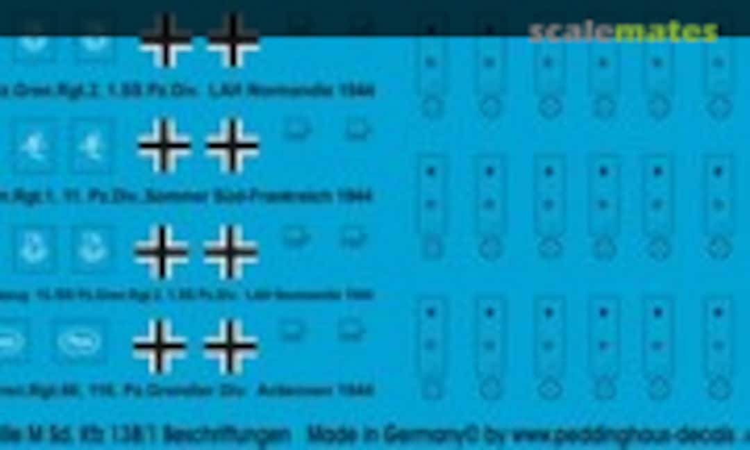 1:87 Grille Sd. Kfz 138/1 Beschriftungen (Peddinghaus-Decals EP 2536) EP 2536