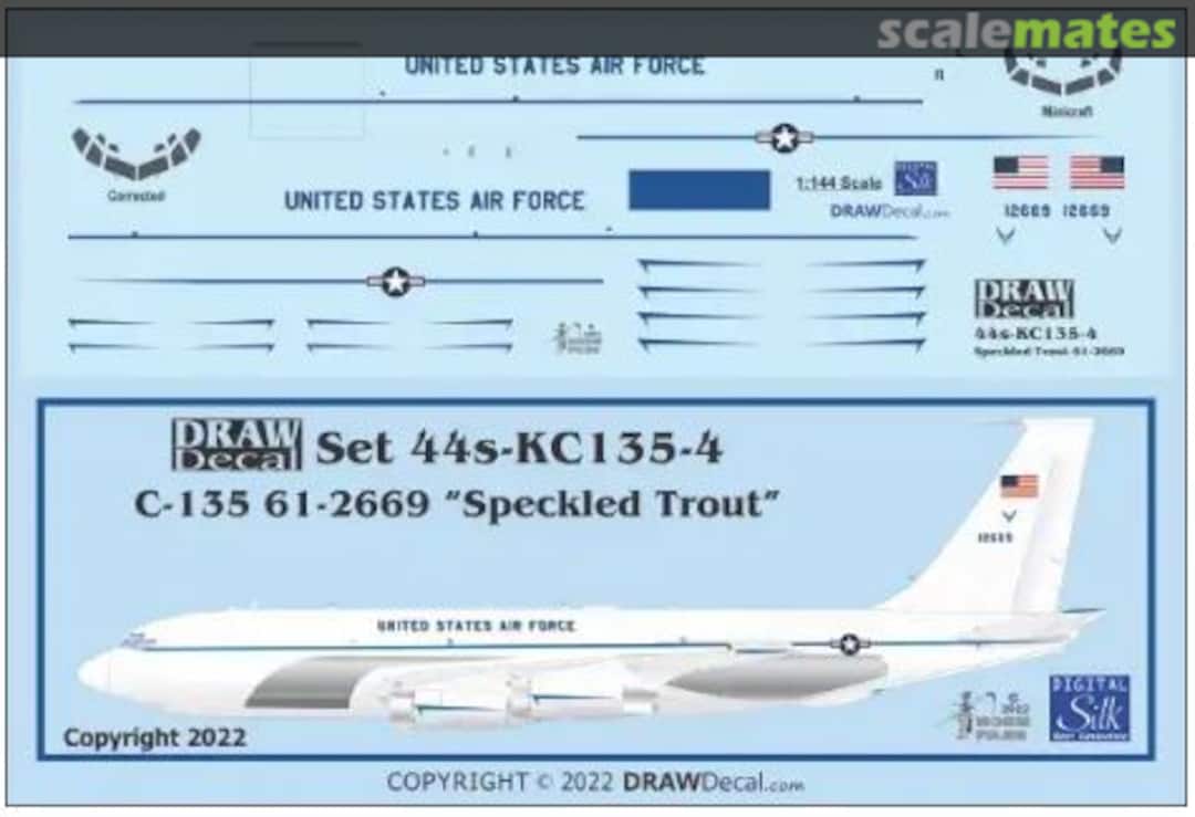 Boxart C-135C 61-2669 “Speckled Trout” 44-KC135-4 Draw Decal Boxart C-135C 61-2669 “Speckled Trout” 44-KC135-4 Draw Decal