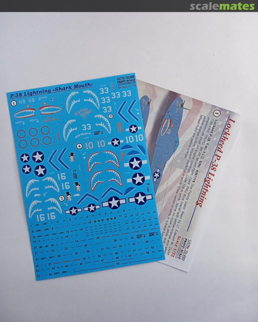 Boxart P-38 Lightning 72-499 Print Scale Boxart P-38 Lightning 72-499 Print Scale