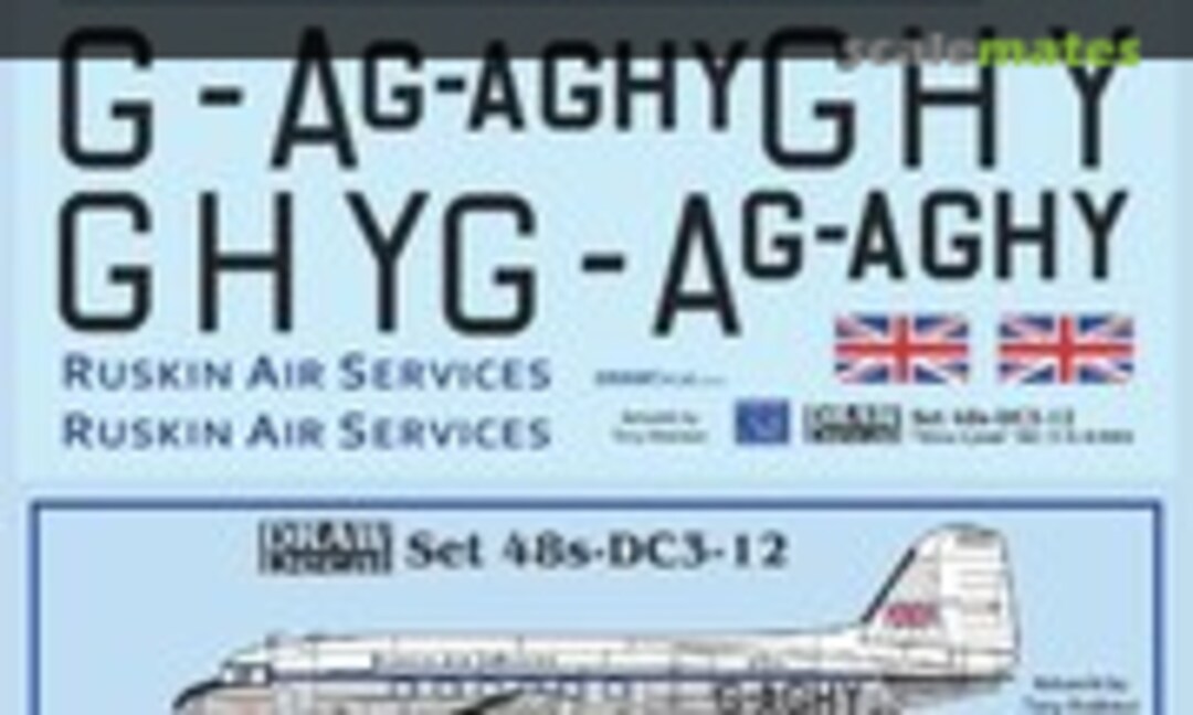 1:48 “Vera Lynn” C-47 G-DAKS / G-AGHY (Draw Decal 48-DC3-12) 48-DC3-12