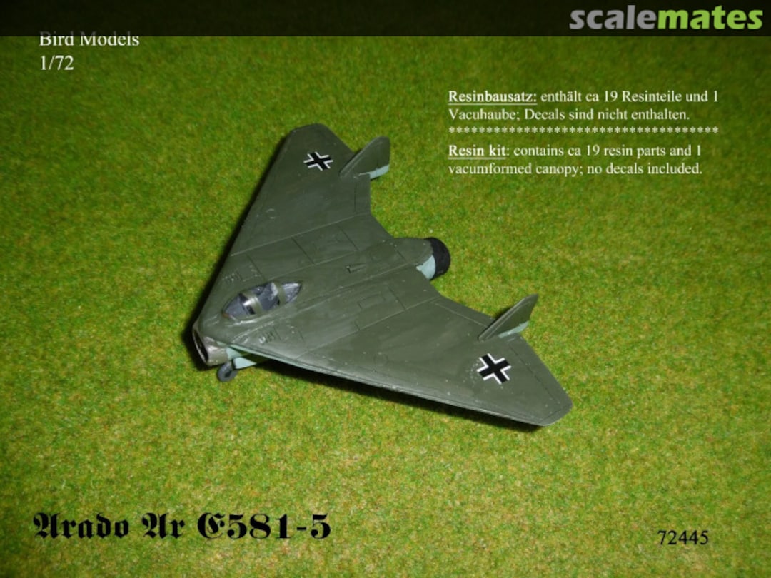 Boxart Arado Ar E.581-5 72445 Bird Models Boxart Arado Ar E.581-5 72445 Bird Models