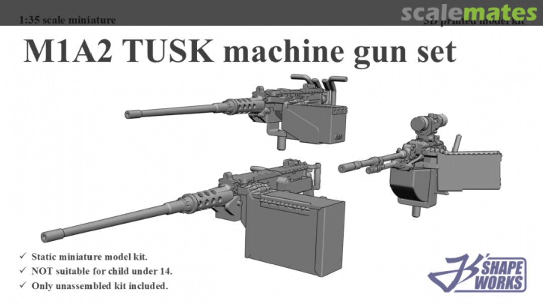 Boxart M1A2 TUSK machine gun set JS35A043 Js' Shapeworks