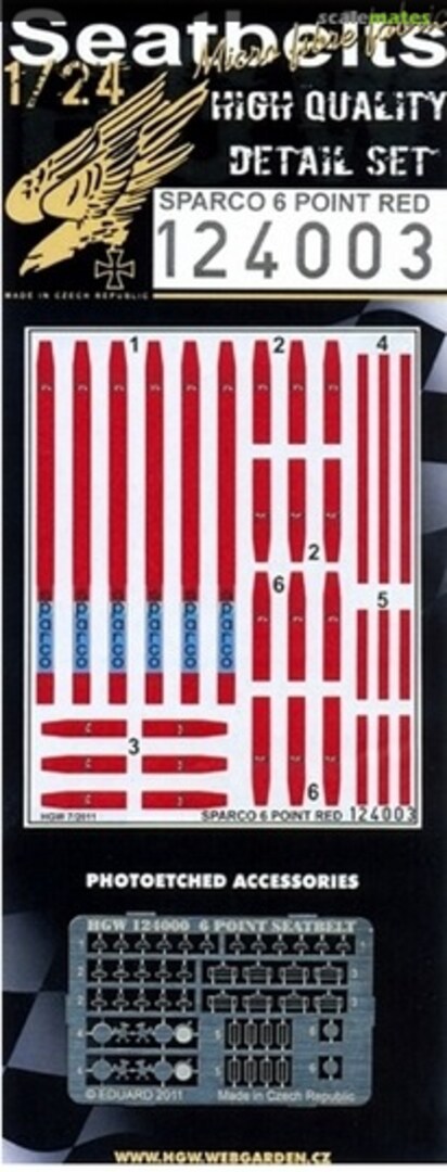 Boxart Sparco 6 point seatbelt 124003 HGW Models Boxart Sparco 6 point seatbelt 124003 HGW Models