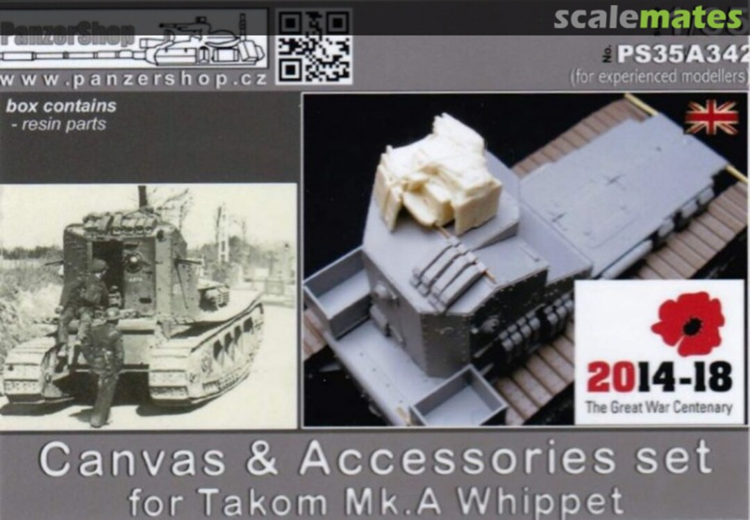 Boxart Canvas&Accessories set for TAKOM Mk. A Whippet PS35A342 PanzerShop