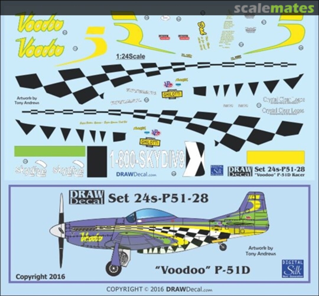 Boxart "Voodoo" P-51D 24-P51-28 Draw Decal Boxart "Voodoo" P-51D 24-P51-28 Draw Decal