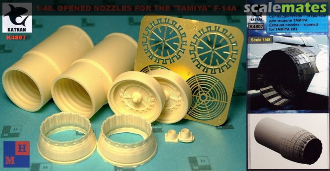 Boxart F-14A resin opened nozzles K4807 Katran