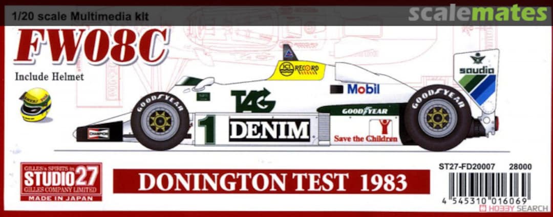 Boxart Williams FW08C Test Donington 1983 ST27-FD20007 Studio27 Boxart Williams FW08C Test Donington 1983 ST27-FD20007 Studio27