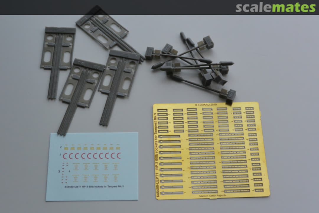 Contents Tempest Mk.V RP-3 60lb rockets 648450 Eduard Contents Tempest Mk.V RP-3 60lb rockets 648450 Eduard