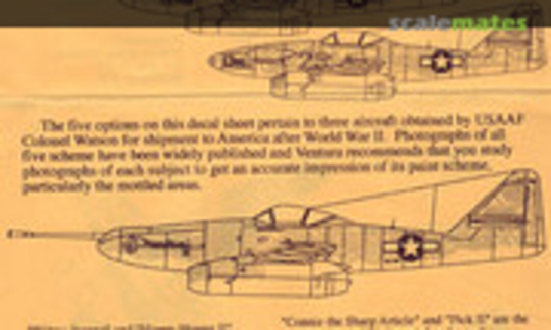 1:48 American Captured Me 262´s (Ventura V4859) V4859