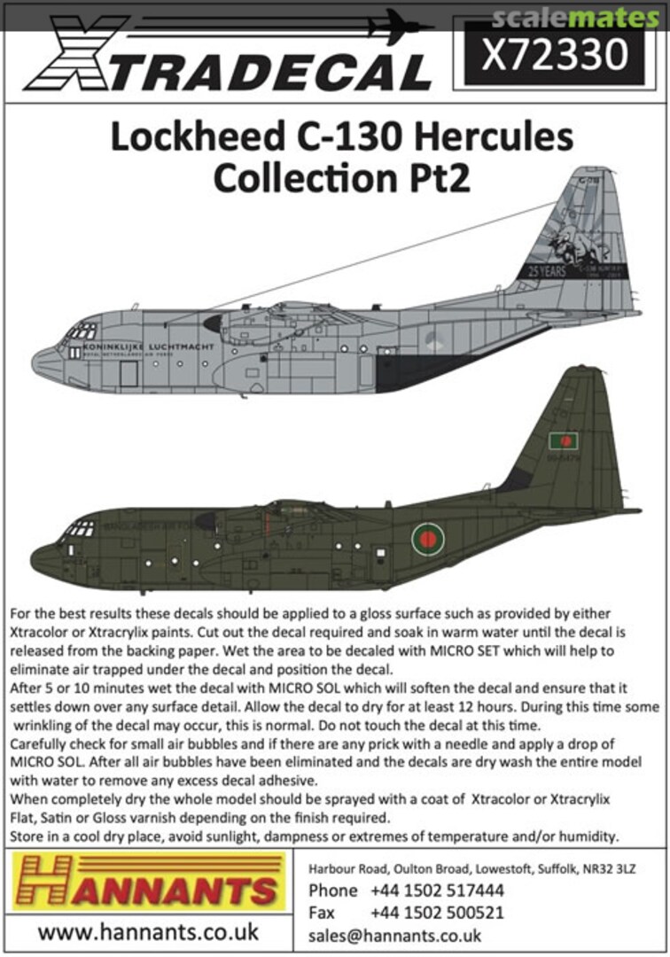 Boxart Lockheed C-130 Hercules Collection Pt.2 X72330 Xtradecal Boxart Lockheed C-130 Hercules Collection Pt.2 X72330 Xtradecal