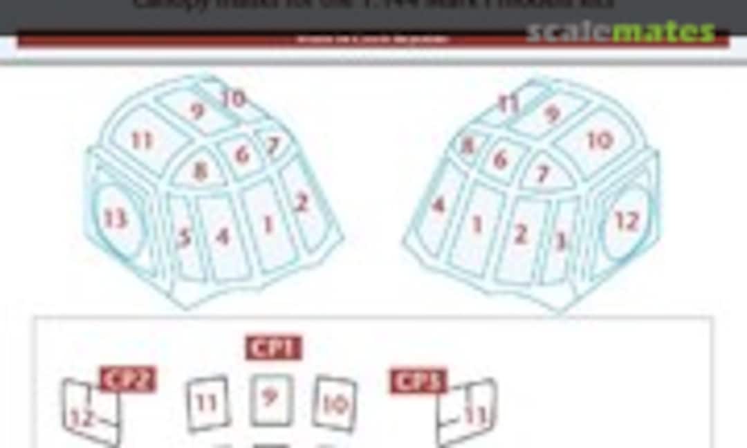 1:144 Canopy Mask: Sikorsky H-34 / S-58 - Mark I - (Peewit M144041) M144041