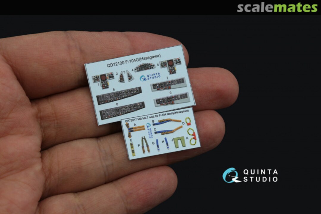 Contents F-104G interior 3D decals QD72100 Quinta Studio Contents F-104G interior 3D decals QD72100 Quinta Studio