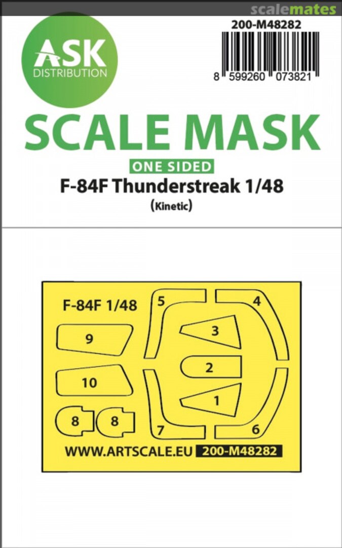 Boxart F-84F Thunderstreak masks 200-M48282 ASK Boxart F-84F Thunderstreak masks 200-M48282 ASK