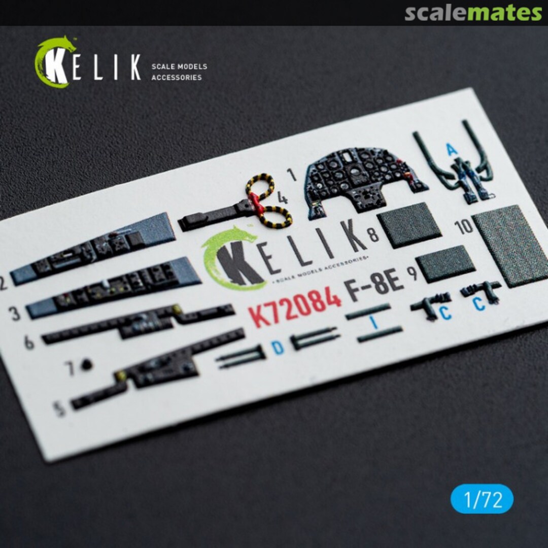 Boxart F-8E Crusader - Interior 3d Decals K72084 Kelik