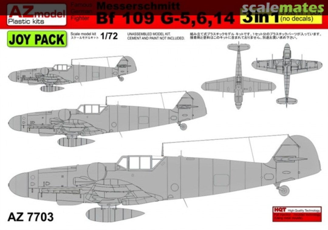 Boxart Messerschmitt Bf 109 G-5, 6, 14 AZ7703 AZmodel Boxart Messerschmitt Bf 109 G-5, 6, 14 AZ7703 AZmodel