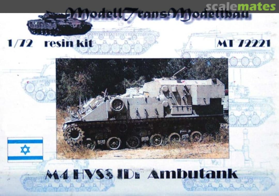 Boxart M4 HVSS IDF Ambutank MT72221 Modell Trans Modellbau Boxart M4 HVSS IDF Ambutank MT72221 Modell Trans Modellbau