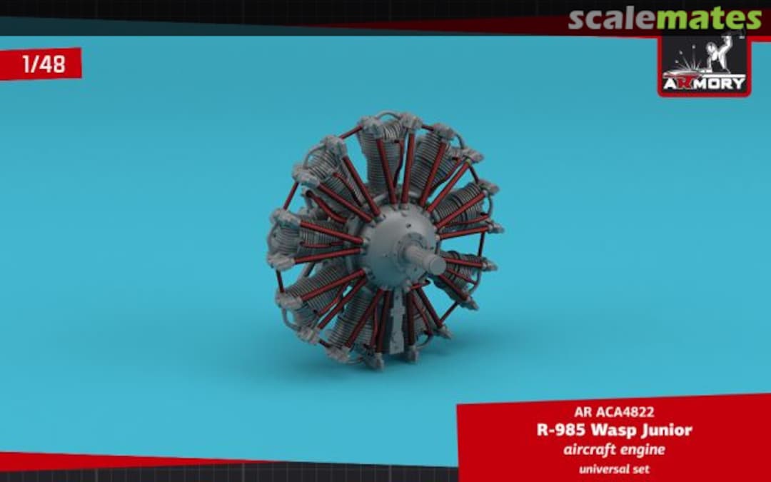 Boxart R-985 Wasp Junior US aircraft engine ACA4822 Armory Boxart R-985 Wasp Junior US aircraft engine ACA4822 Armory