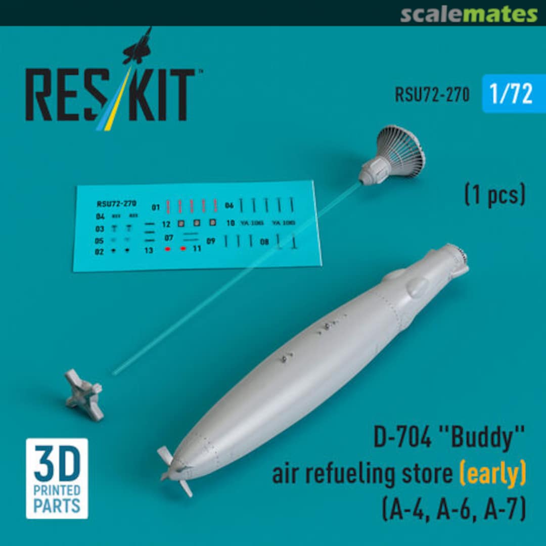 Boxart D-704 Buddy air refueling store (early) (1 pcs) RSU72-0270 ResKit Boxart D-704 Buddy air refueling store (early) (1 pcs) RSU72-0270 ResKit