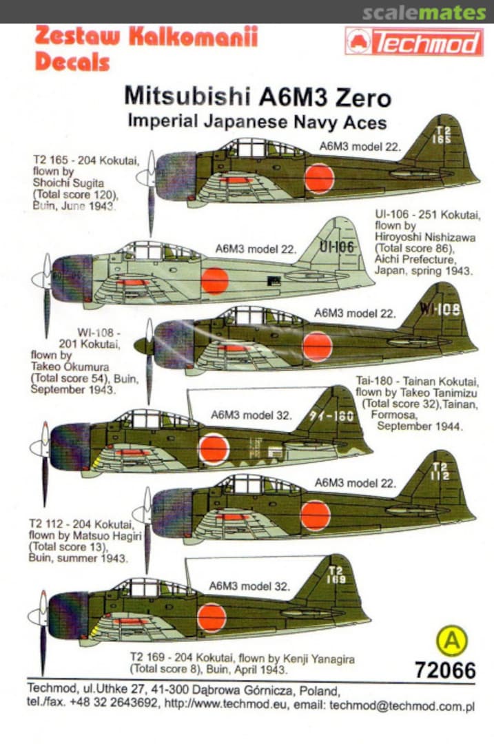 Contents Mitsubishi A6M3 Zero 72066 Techmod Contents Mitsubishi A6M3 Zero 72066 Techmod