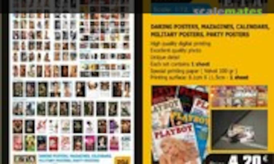 1:72 Daring Posters, Magazines, Calendars, Party posters (ETA Diorama Accessories 204) 204