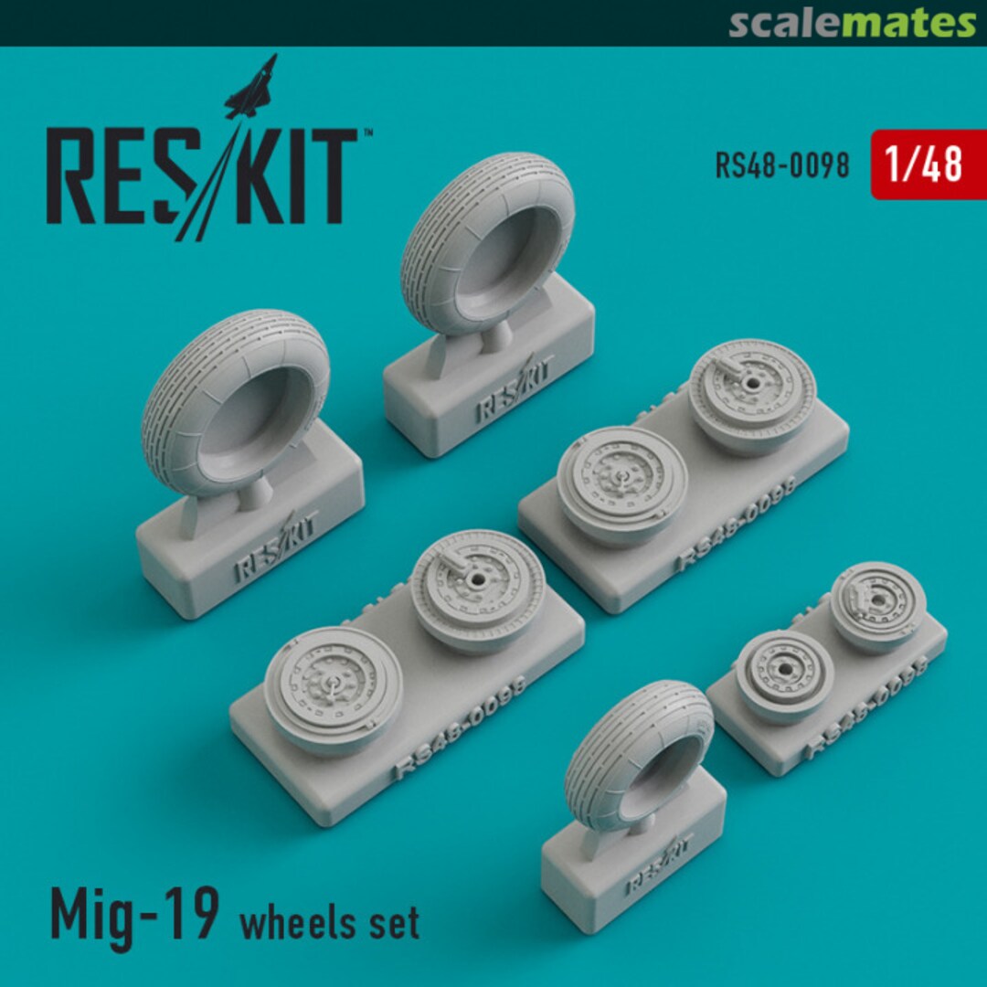 Boxart MiG-19 Farmer - Wheels Set RS48-0098 ResKit Boxart MiG-19 Farmer - Wheels Set RS48-0098 ResKit