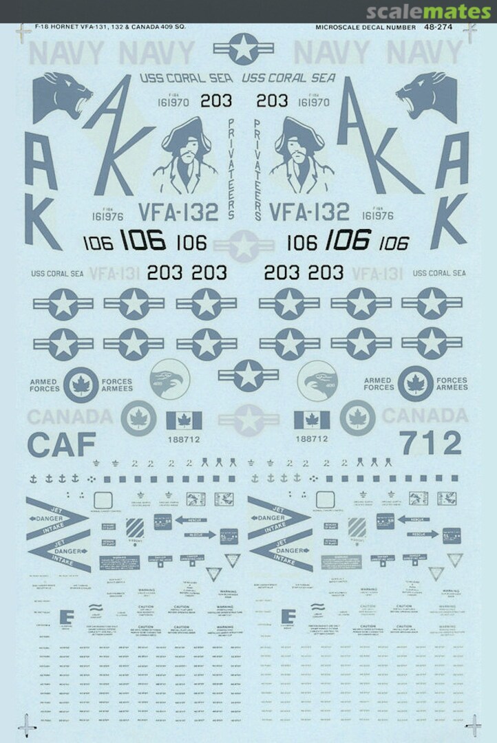 Boxart F-18 Hornet 48-274 Microscale Boxart F-18 Hornet 48-274 Microscale