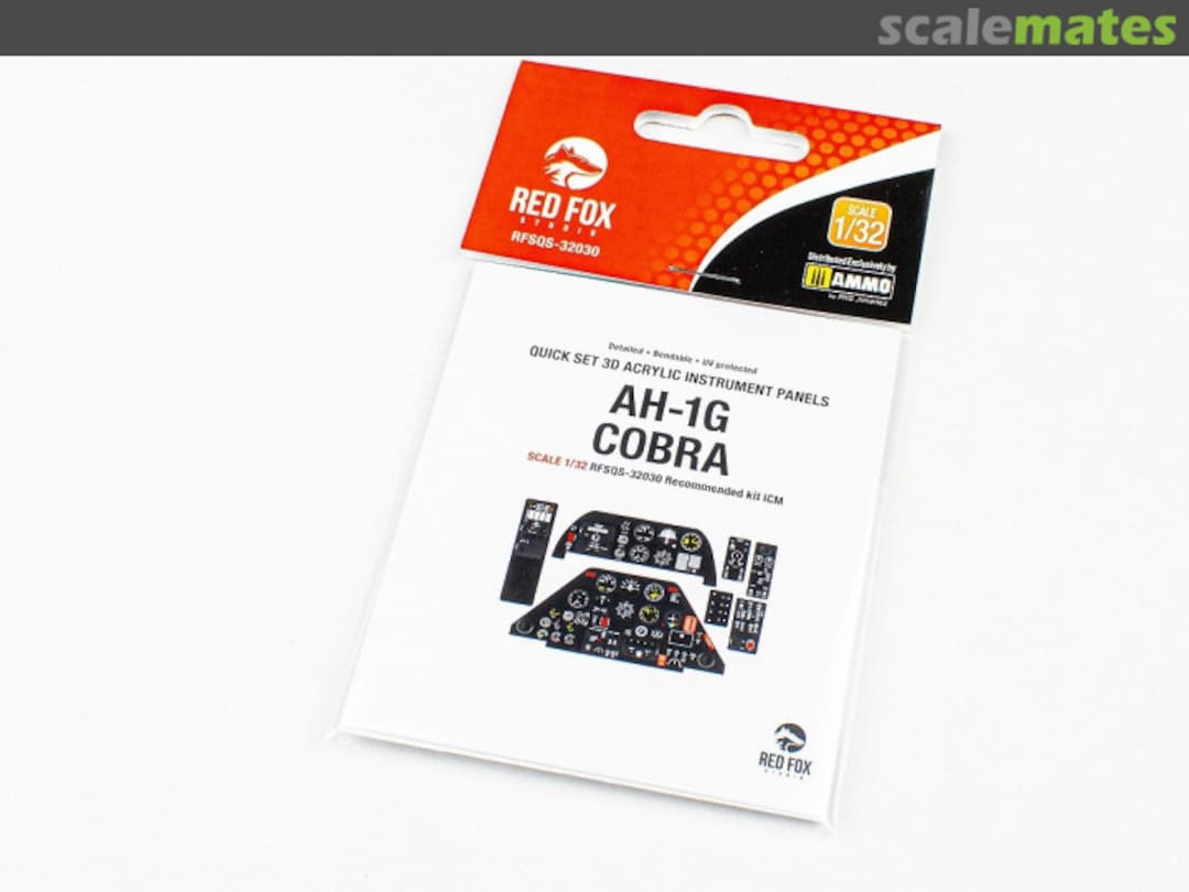 Boxart AH-1G Cobra (Early) Quick Set 3D Acrylic Instrument Panel RFSQS-32030 Red Fox Studio Boxart AH-1G Cobra (Early) Quick Set 3D Acrylic Instrument Panel RFSQS-32030 Red Fox Studio
