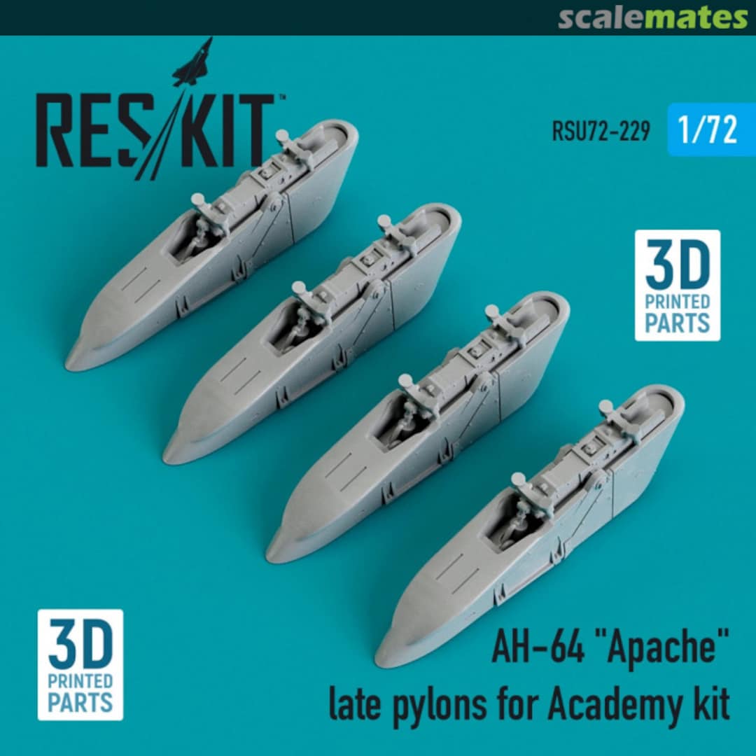 Boxart AH-64 Apache late pylons RSU72-0229 ResKit Boxart AH-64 Apache late pylons RSU72-0229 ResKit