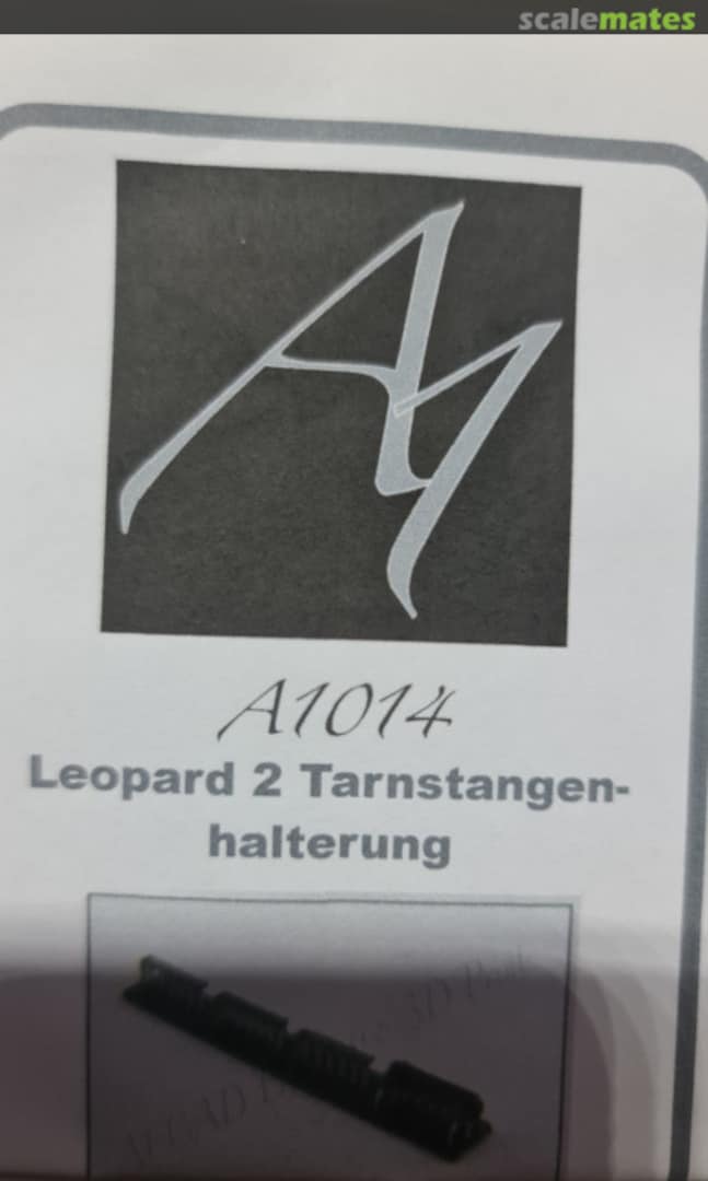 Boxart Leopard 2 A5 - A7 Tarnstangenhalterung ohne Tarnstangen. A1014 Perfect Scale Modellbau Boxart Leopard 2 A5 - A7 Tarnstangenhalterung ohne Tarnstangen. A1014 Perfect Scale Modellbau