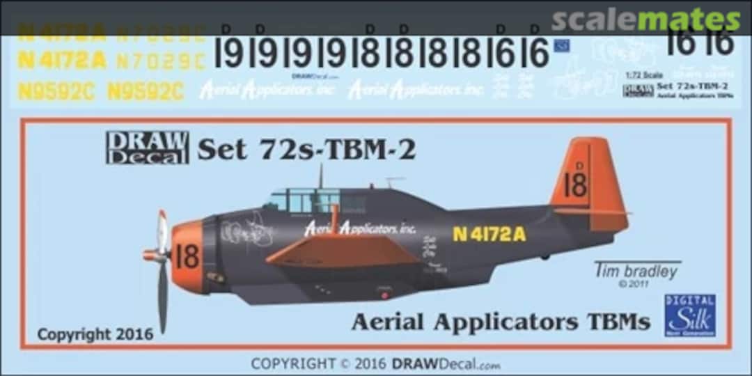 Boxart Grumman TBM Avenger - Aerial Applicators Fire Bombers 72-TBM-02 Draw Decal Boxart Grumman TBM Avenger - Aerial Applicators Fire Bombers 72-TBM-02 Draw Decal