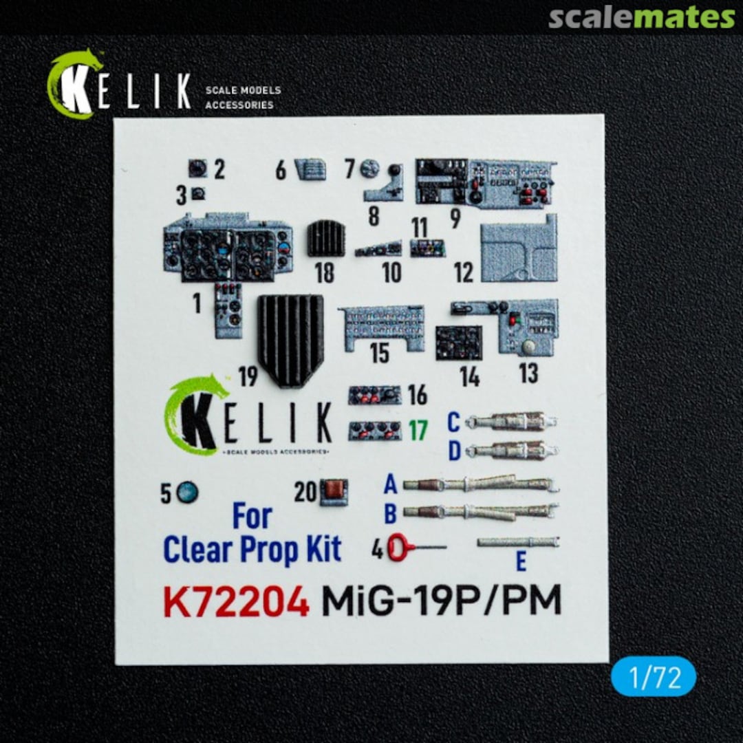 Boxart Mig-19P/PM - Interior 3d Decals K72204 Kelik Boxart Mig-19P/PM - Interior 3d Decals K72204 Kelik