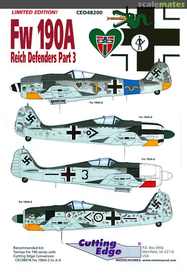 Boxart Fw 190A Reich Defenders Part 3 CED48200 Cutting Edge Modelworks Boxart Fw 190A Reich Defenders Part 3 CED48200 Cutting Edge Modelworks