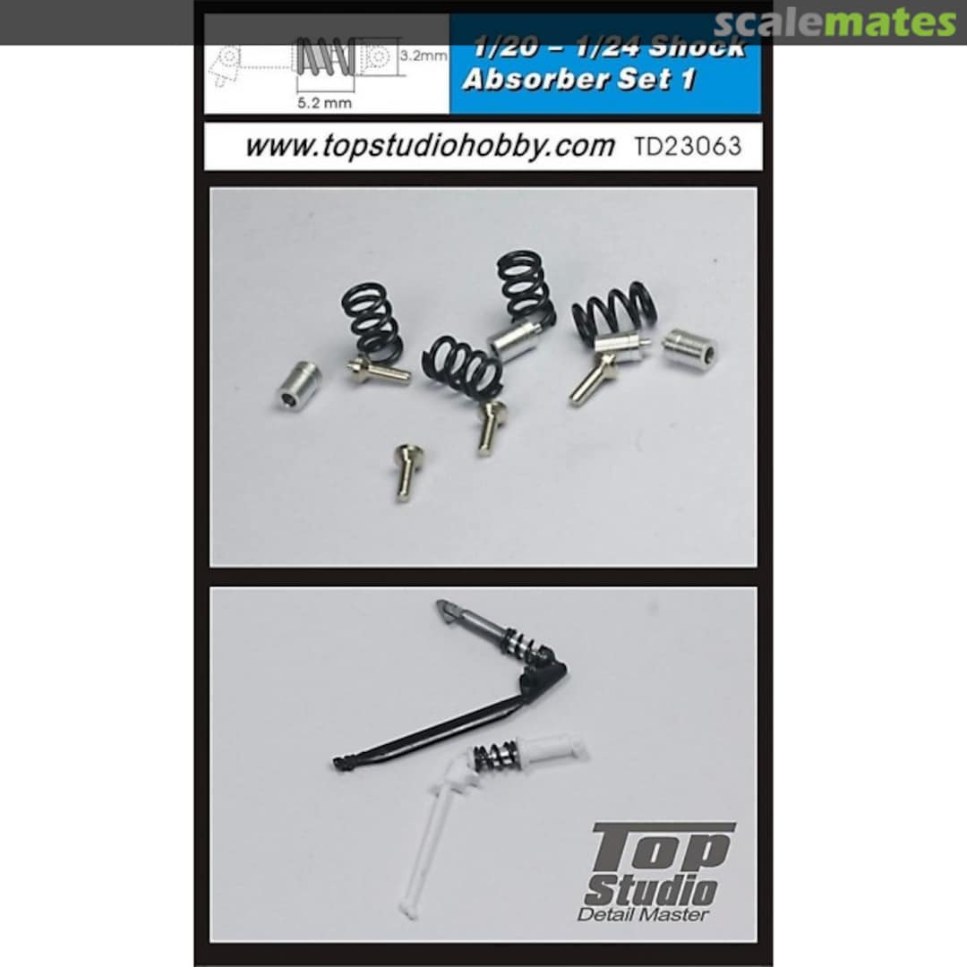 Boxart 1:20 - 1:24 Shock Absorber Set 1 TD23063 Top Studio Boxart 1:20 - 1:24 Shock Absorber Set 1 TD23063 Top Studio