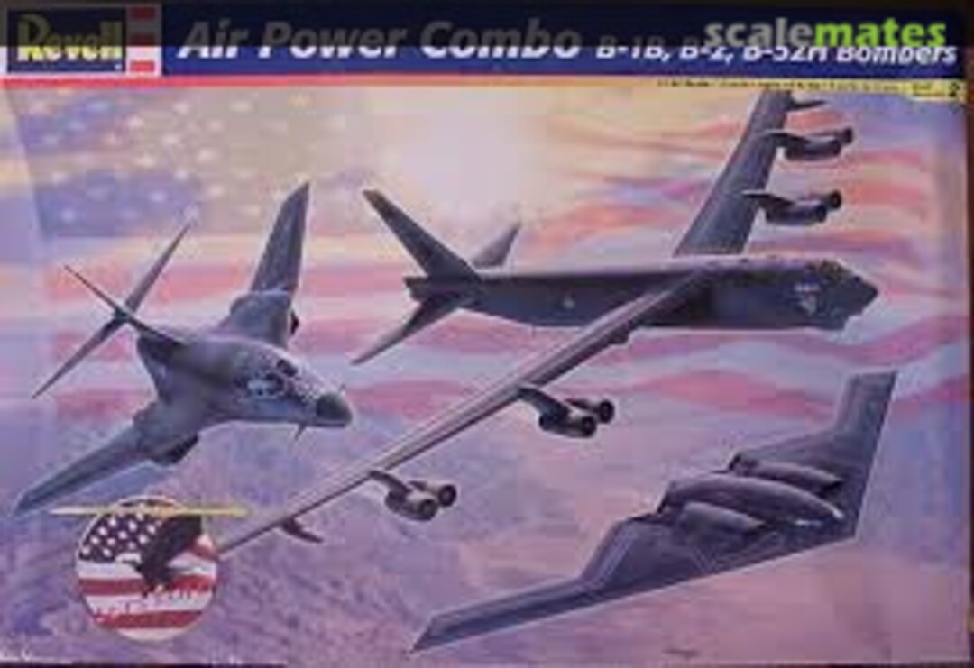Boxart Air Power Combo B-1B, B-2, B-52 Bombers 85-6867 Revell Boxart Air Power Combo B-1B, B-2, B-52 Bombers 85-6867 Revell