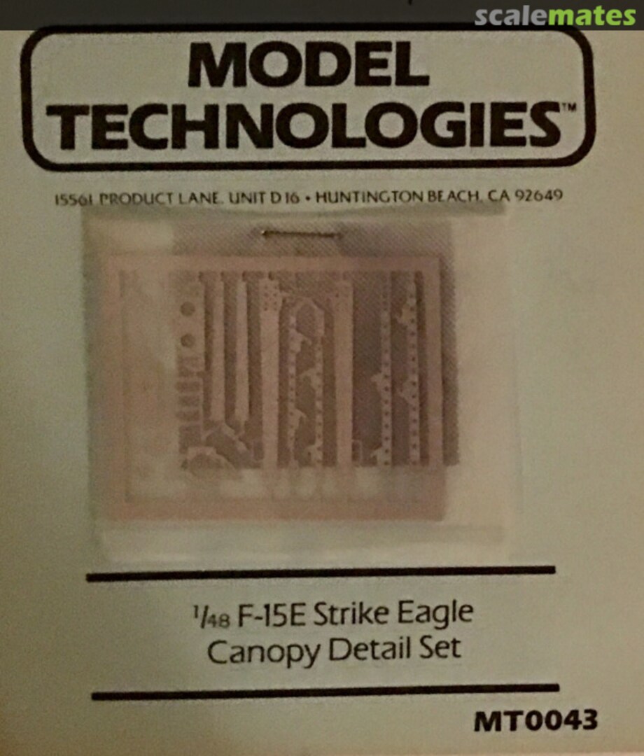Boxart F-15E Strike Eagle MT0043 Model Technologies Boxart F-15E Strike Eagle MT0043 Model Technologies