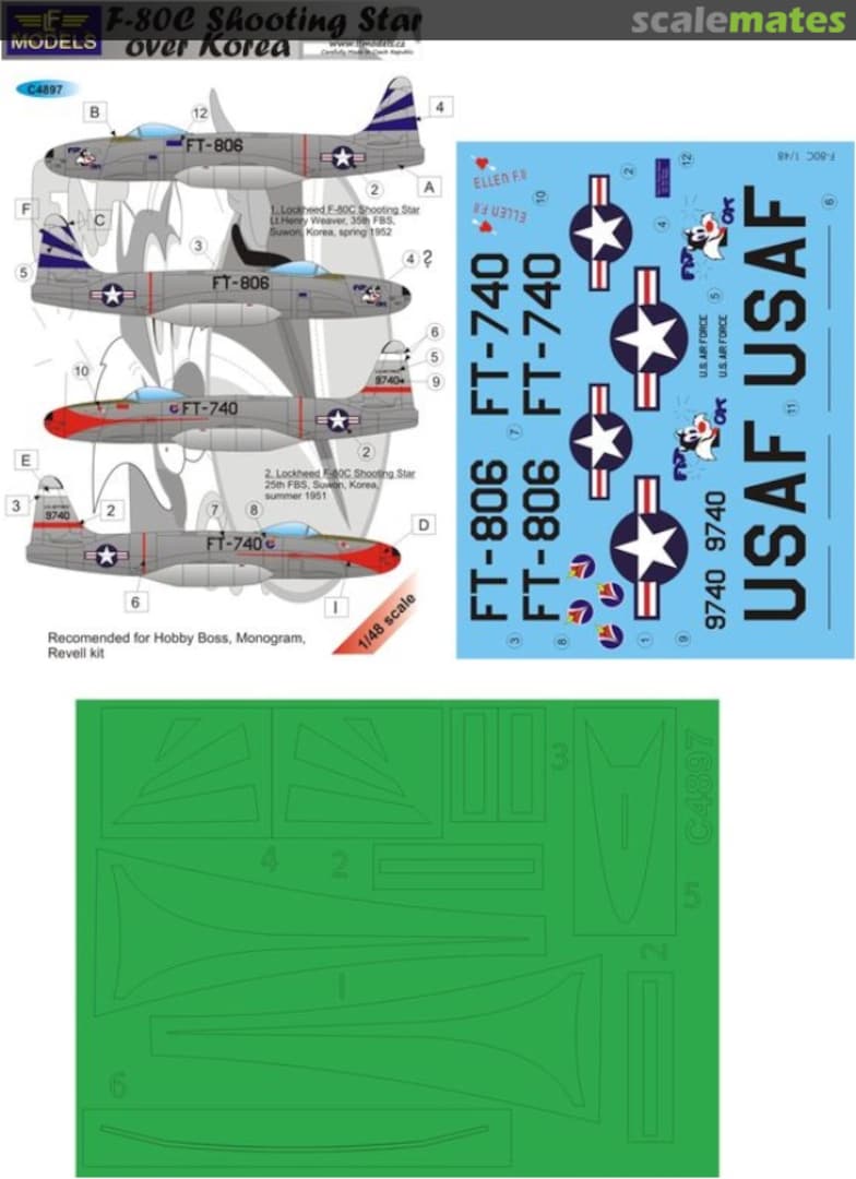 Boxart F-80C Shooting Star over Korea C4897 LF Models Boxart F-80C Shooting Star over Korea C4897 LF Models