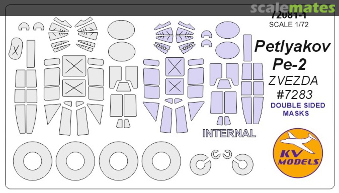 Boxart Petlyakov Pe-2 (Double sided masks) 72081-1 KV Models Boxart Petlyakov Pe-2 (Double sided masks) 72081-1 KV Models
